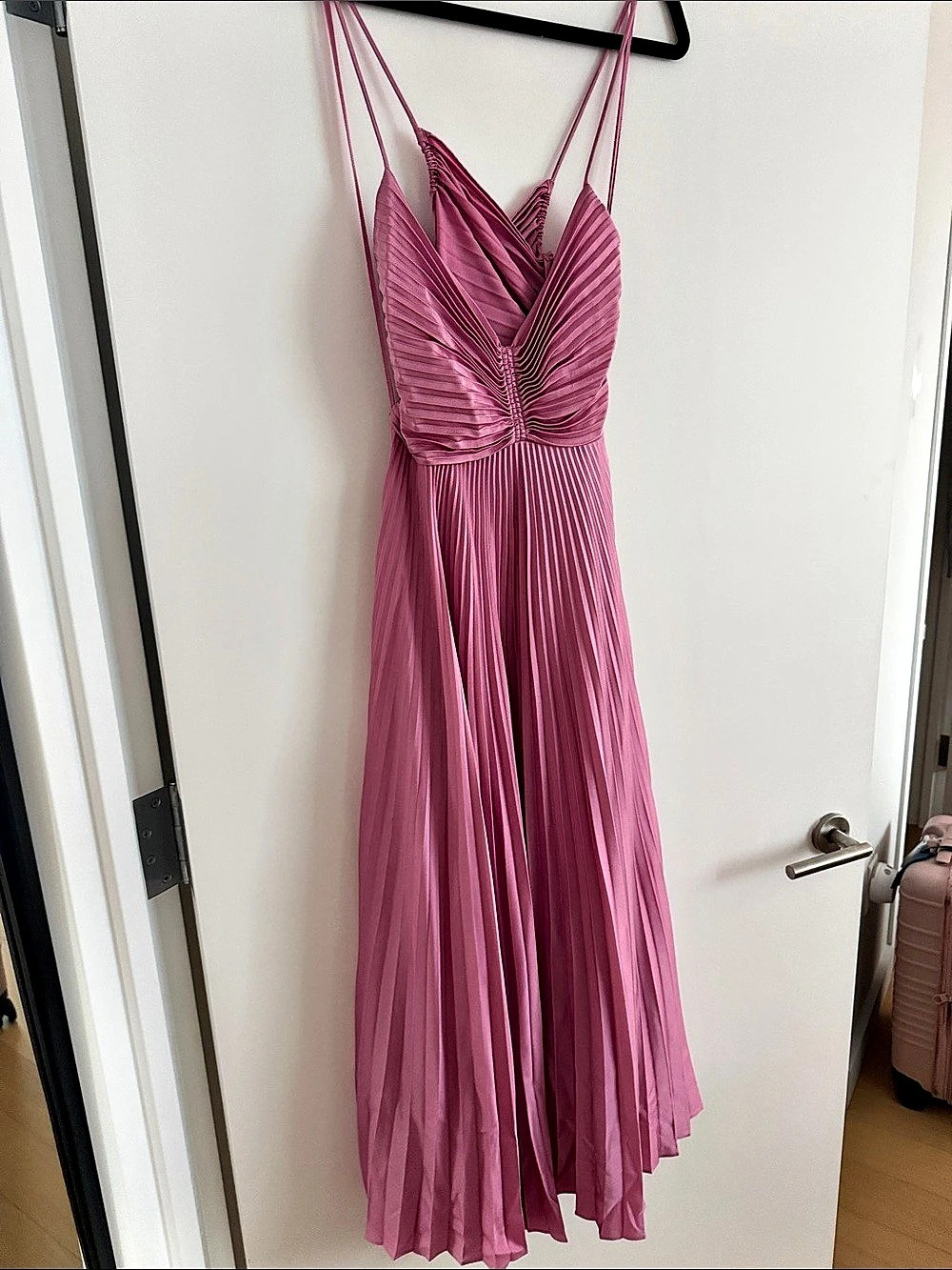 A.L.C. Pleated Maxi Dress in Pink Size 6
